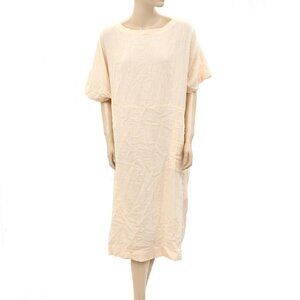 Free People Endless Summer Beach Midi Dress Kaftan Kimono Cotton Peach M 256982
